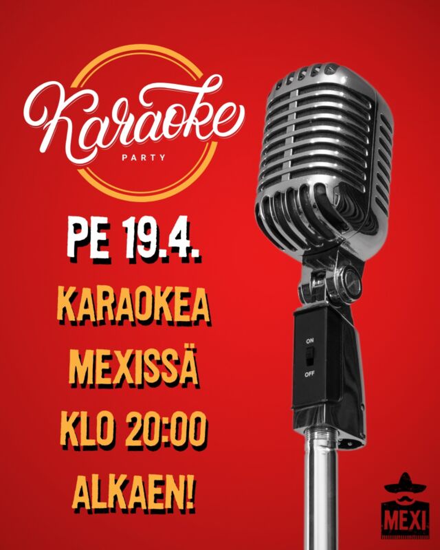 "Aikuinen nainen mä oooooon..." 🎙 Mexissä karaokea taas perjantaina 19.4. klo 20 alkaen! ❤️Tervetuloa laulamaan! 

#ravintolamexi #töölö #karaoke